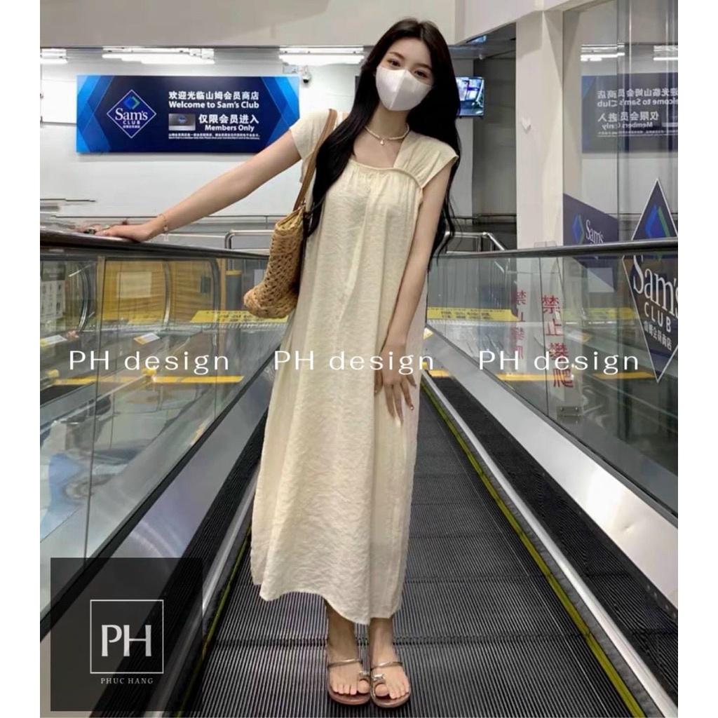Váy bầu, đầm bầu bauxinh - Váy bầu thời trang thiết kế chất lụa hàn freesize từ 45 đến 70kg