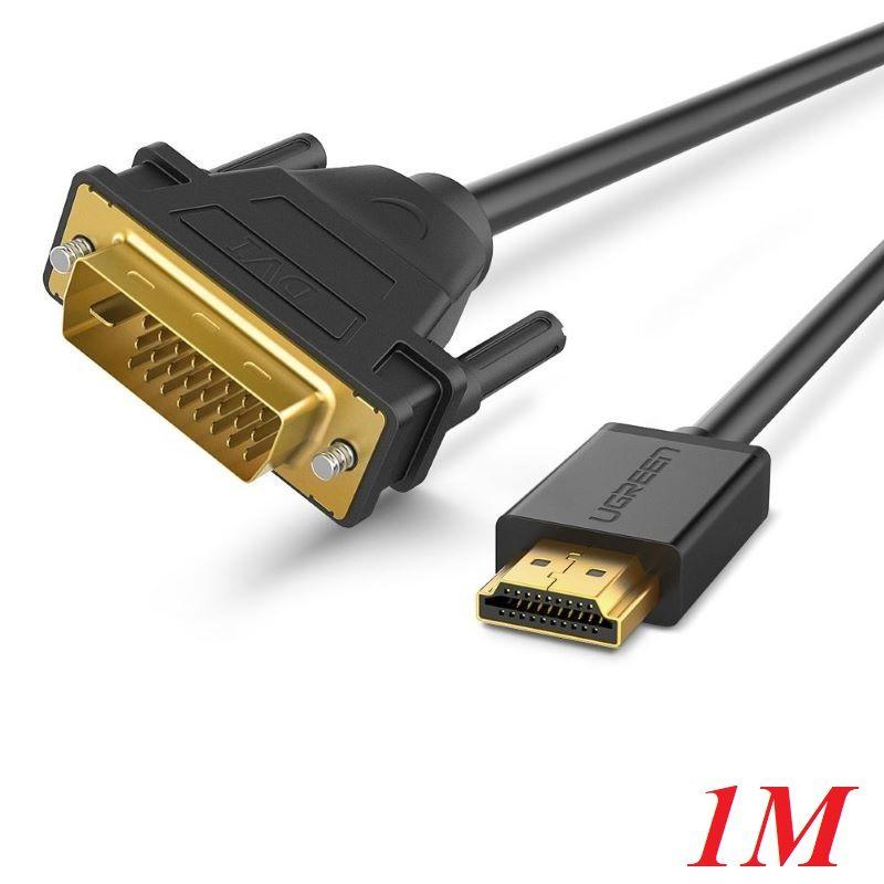 Ugreen UG30116HD106TK 1M màu Đen Cáp chuyển đổi HDMI sang DVI 24 + 1 thuần đồng - HÀNG CHÍNH HÃNG