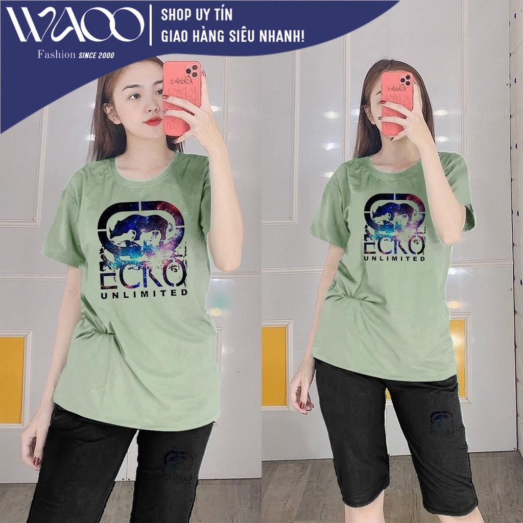 Đồ Bộ Mặc Nhà Nữ Quần Lửng Bigsize Thun Cotton Thể Thao Đẹp Dễ Thương Cute, Mặc Ngủ Đi Chơi DBN24