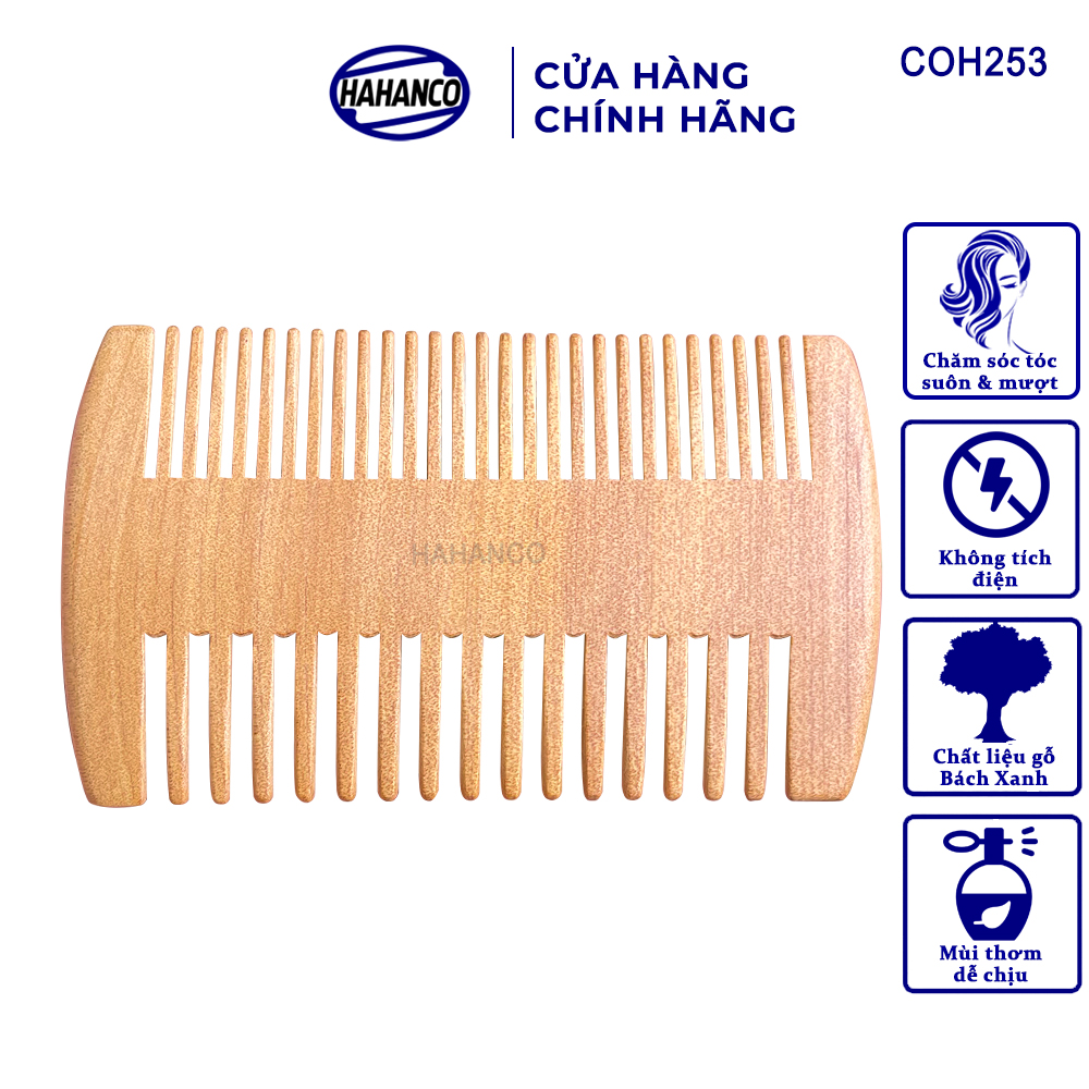 Lược Bí 2 Kiểu Răng Thưa Và Mau Chải Tóc Gỡ Rối Mùi Gỗ Thơm Dễ Chịu - COH253