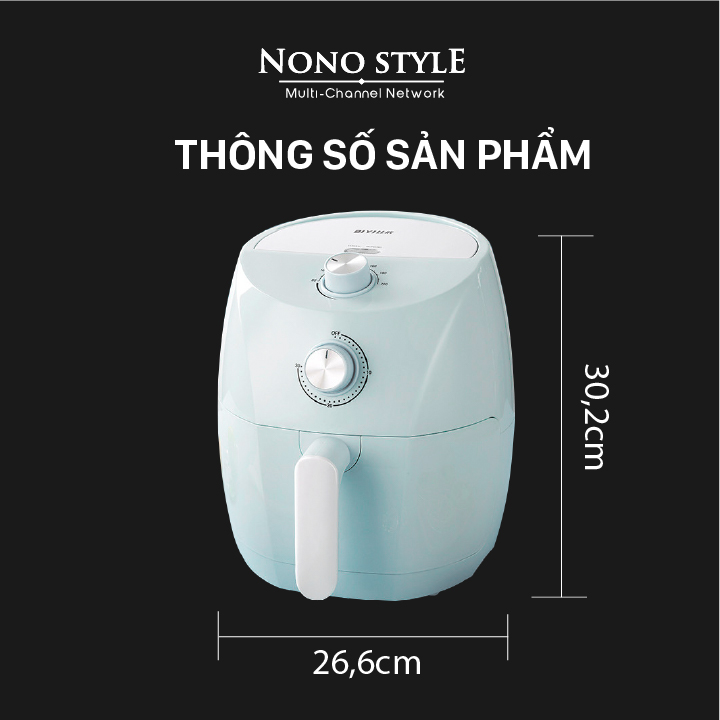 Nồi Chiên Không Dầu BIYI AF611 (4L) - Hàng Chính Hãng