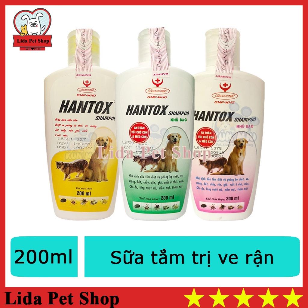 Sữa Tắm Trị Ve Rận Bọ Chét Chó Mèo Hantox Shampoo 200ml