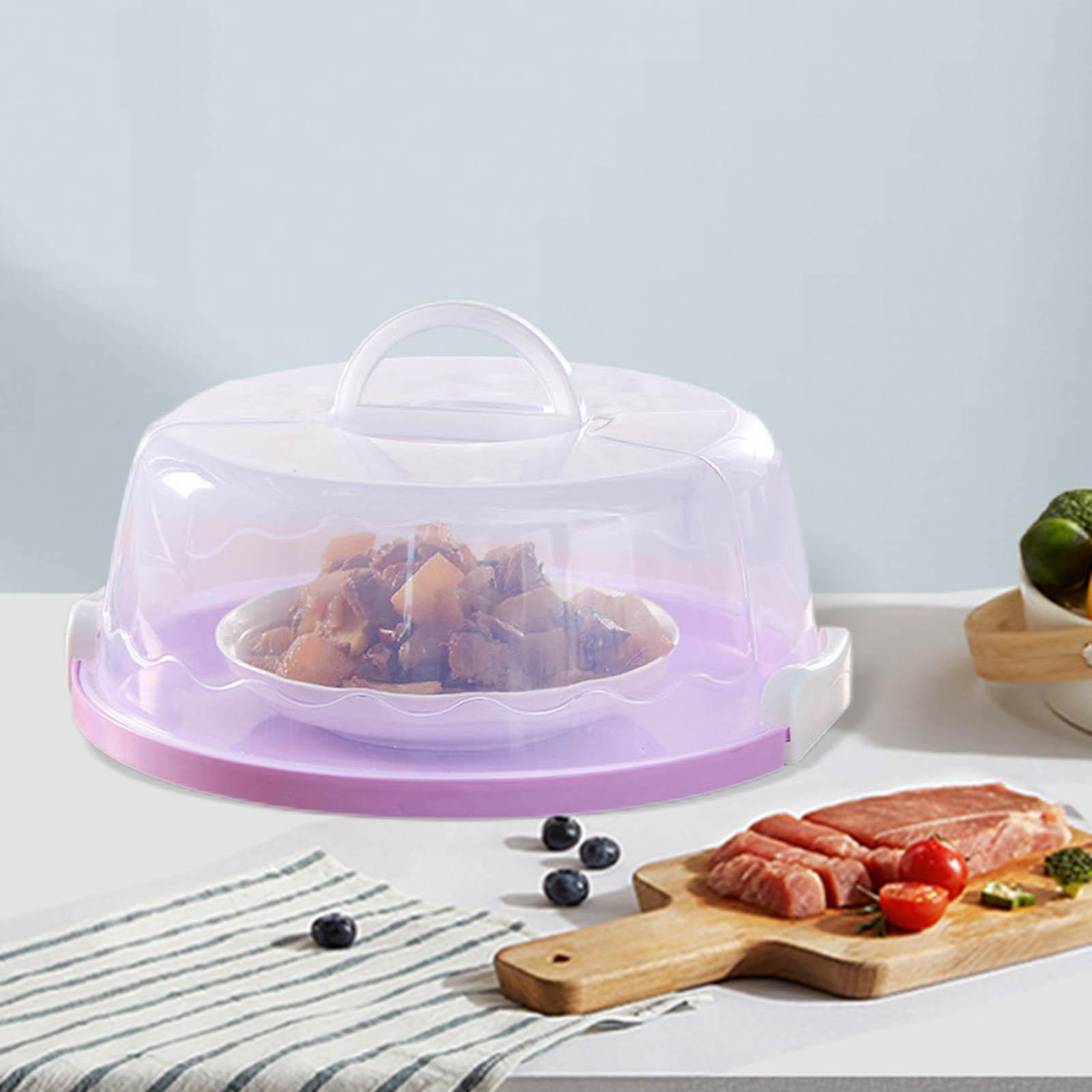 Cake Stand with Lid Cover Handle Round/Square Cake Keeper Clear Birthday 10inch