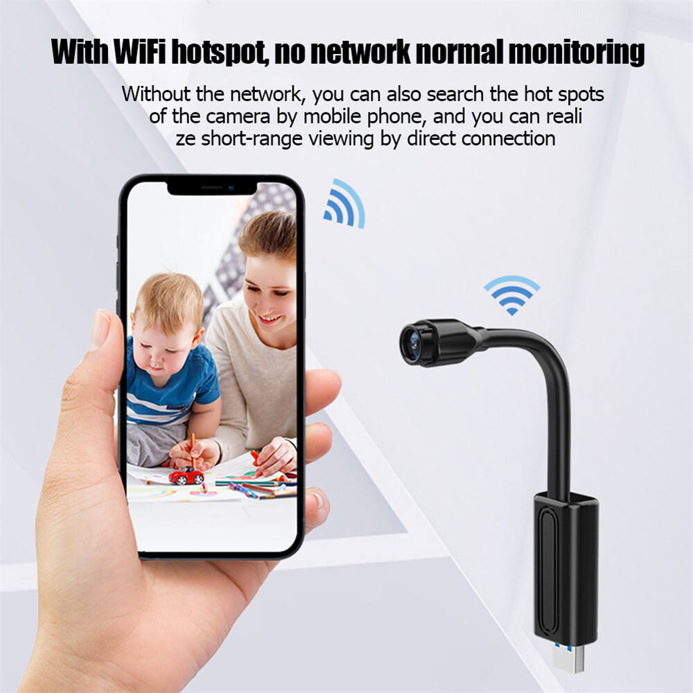 Camera IP không dây mini HD 1080P Wifi IP Home Security DVR Night Vision Smart (Kèm thẻ nhớ 32G)