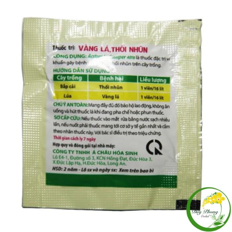 Thuốc trừ bệnh Acstreptocin Super 40TP - Đặc trị thối nhũn, vàng lá - Viên 5g