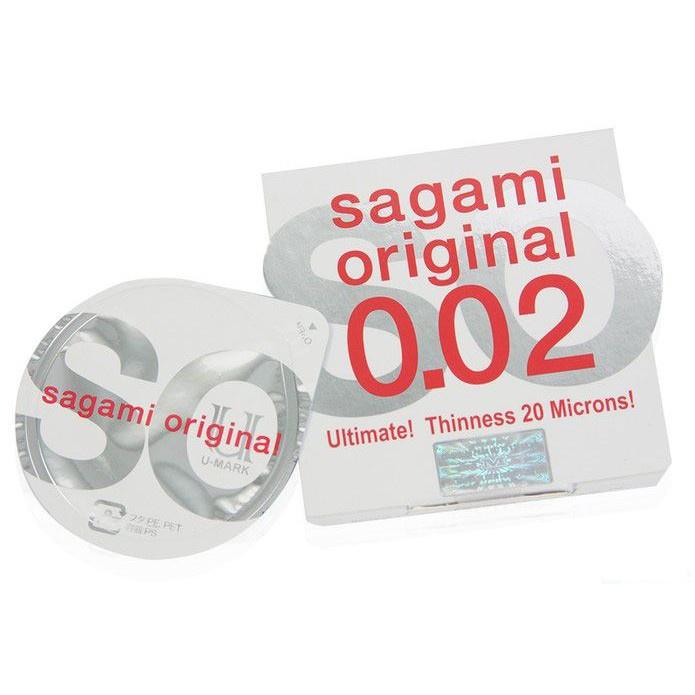 Bao cao su siêu mỏng Sagami Original 0.02 chân thực trong từng khoảnh khắc, Hộp 1 chiếc