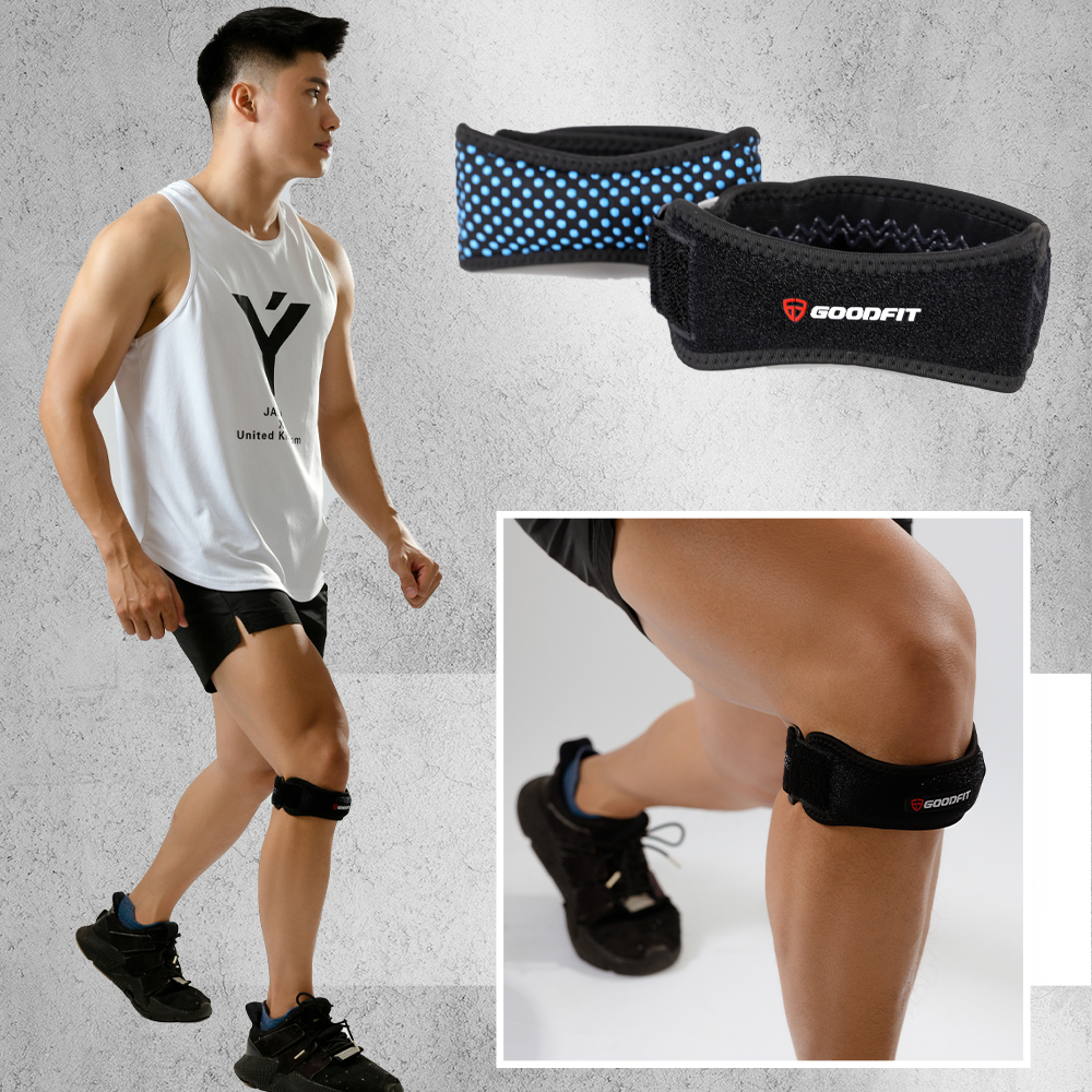 Bó gối thể thao, băng đầu gối, đai bảo vệ đầu gối tập gym GoodFit đệm bảo vệ dày dặn, silicone chống trượt GF516K