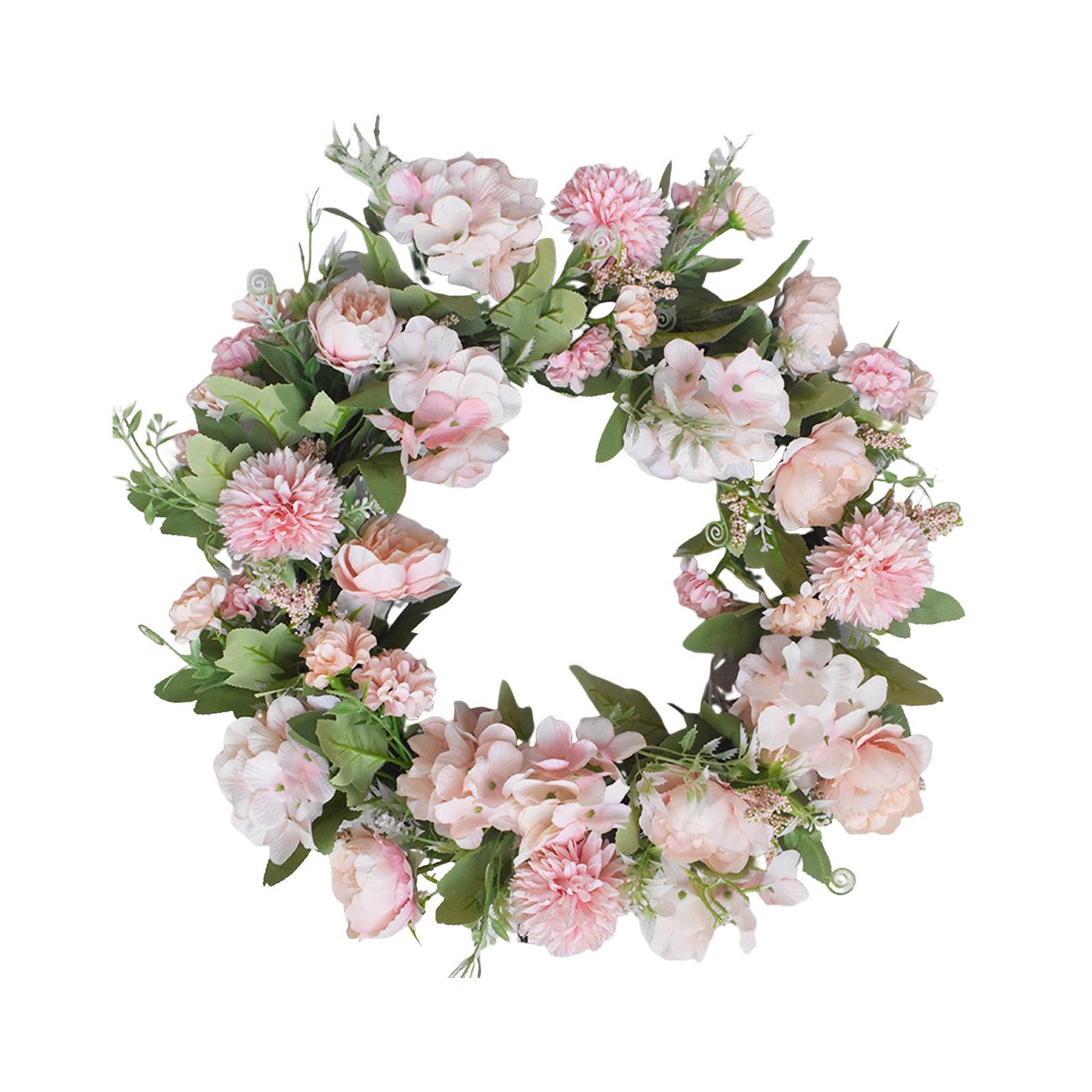 Artificial Wreath Garland Floral Front Door Wreath for Wedding Outside Porch