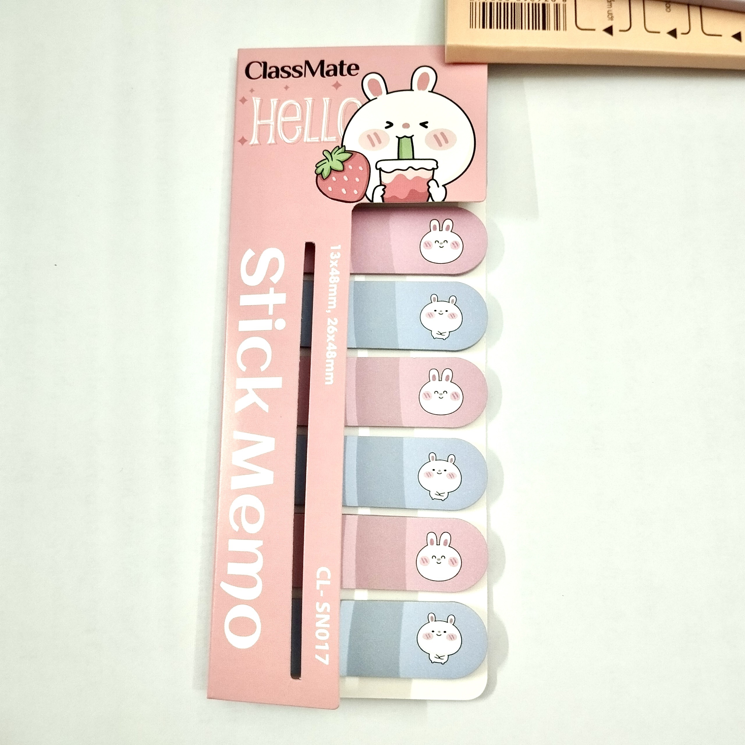 Giấy note ghi chú Classmate Stick Memo CL-SN017 - hình thỏ dễ thương, chia 7 tập/túi