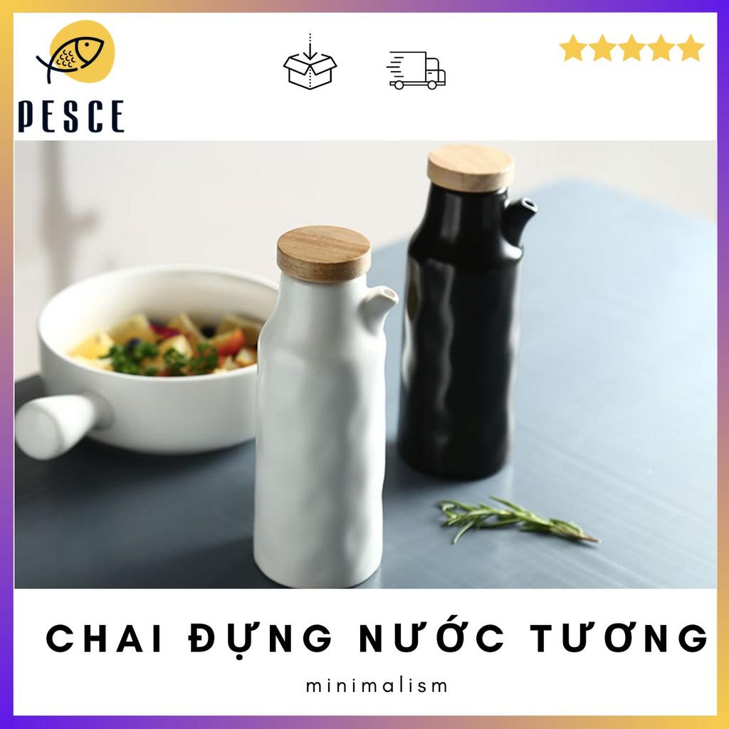 Chai Đựng Nước Mắm - Lọ Đựng Nước Tương Gốm Sang Trọng