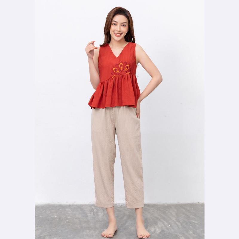 Đồ ngủ, pijama mặc nhà cao cấp nữ Freedy - WBS1241