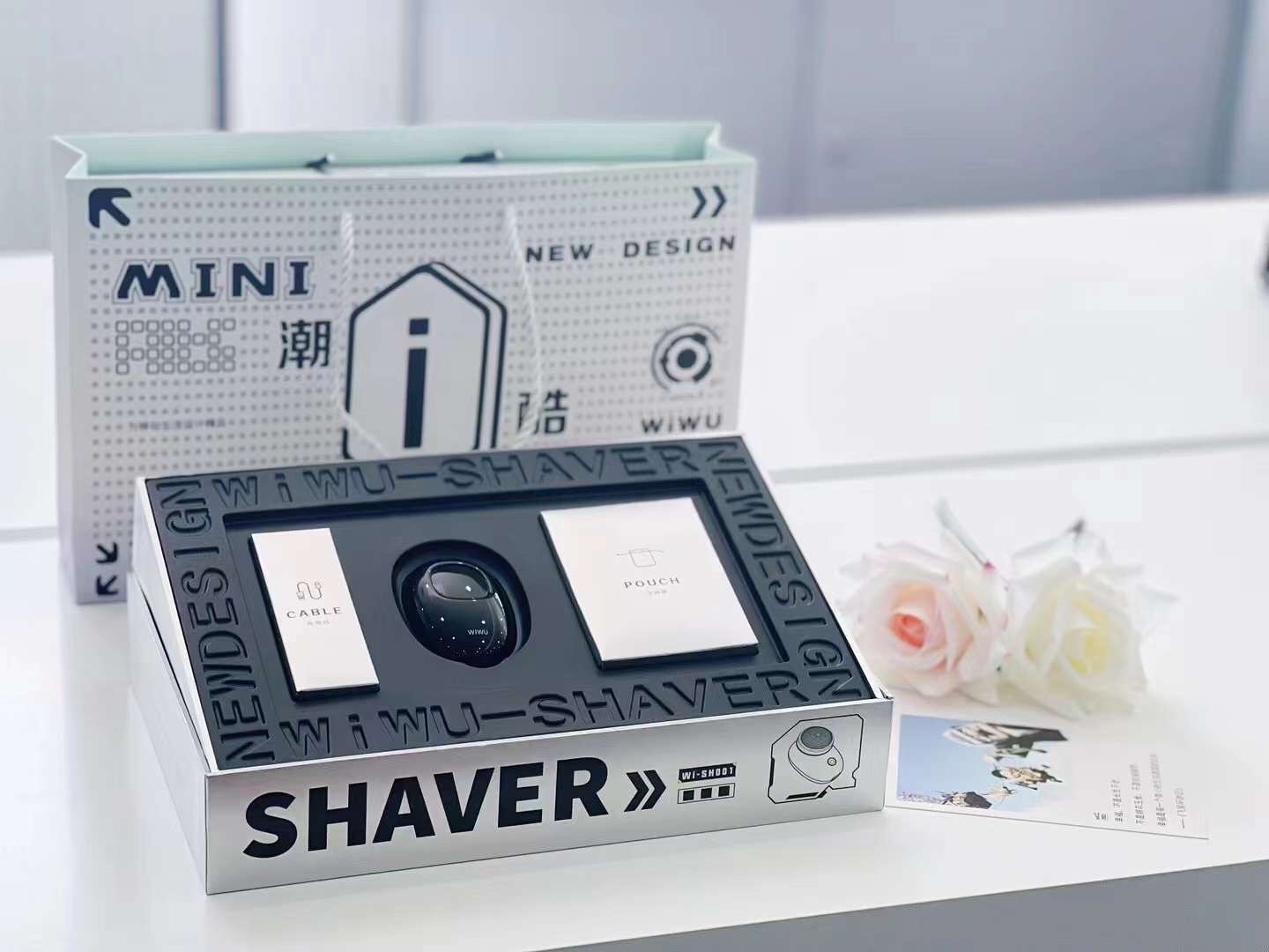 Máy cạo râu điện mini Wiwu Portable Shaver SH001 có cổng sạc chân Type C, IPX không thấm nước, động cơ tốc độ cao, tinh tế và nhỏ gọn - Hàng chính hãng