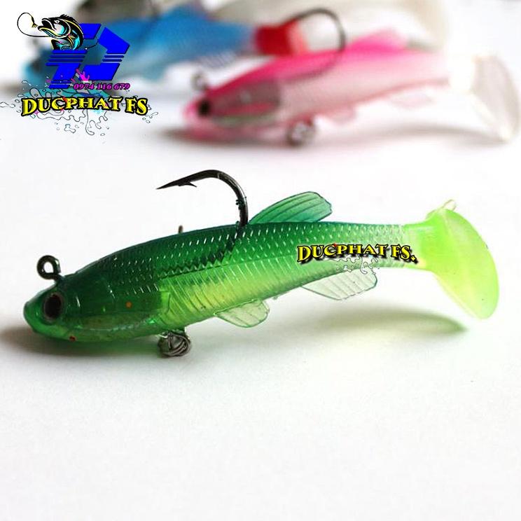 Mồi Câu Cá Giả Bằng Nhựa Mềm , Mồi giả lure cá lóc, chẽm 90mm/14g - M001