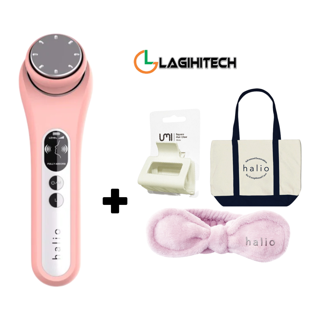 Máy Đẩy Tinh Chất Halio Ion Hot & Cool Beauty Device Nâng Cơ Mặt - Màu Coral