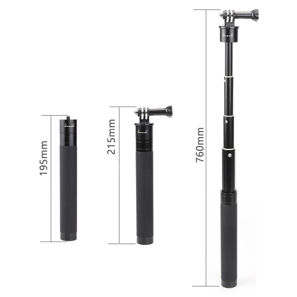 Gậy chụp ảnh tự sướng bằng nhôm hợp kim Max. 760mm chiều dài có thể mở rộng 1/4 inch