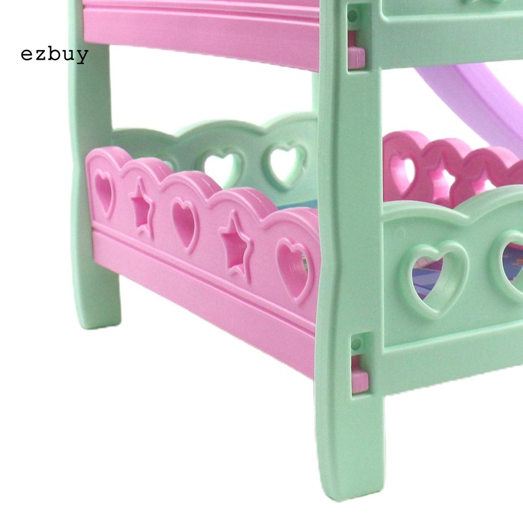 Đồ chơi giường ngủ đồ chơi giả hai lớp thuận tiện cho búp bê bé gái