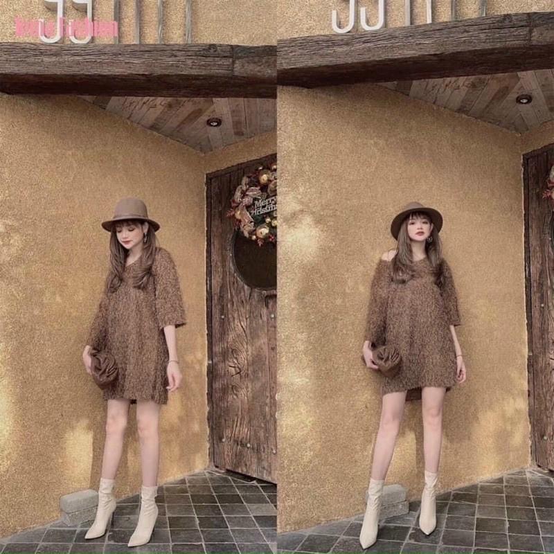 Váy suông lông kim tuyến