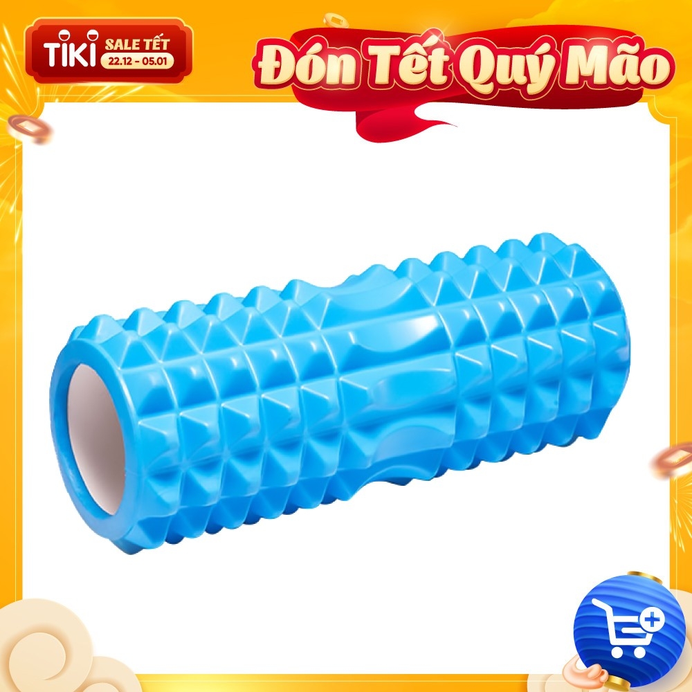 Combo Thảm Tập Yoga 6mm,Con Lăn Massage Ống Lăn Dãn Cơ Foam Roller BLUE- Bóng tập yoga size 65cm Tập Gym, Yoga, Thể Hình (hàng nhập khẩu)