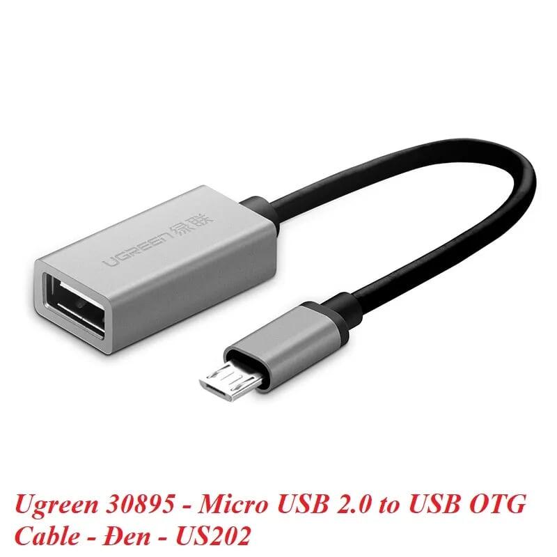 Ugreen UG30895US202TK 15CM màu Đen Cáp chuyển đổi MICRO USB sang USB âm hỗ trợ OTG - HÀNG CHÍNH HÃNG