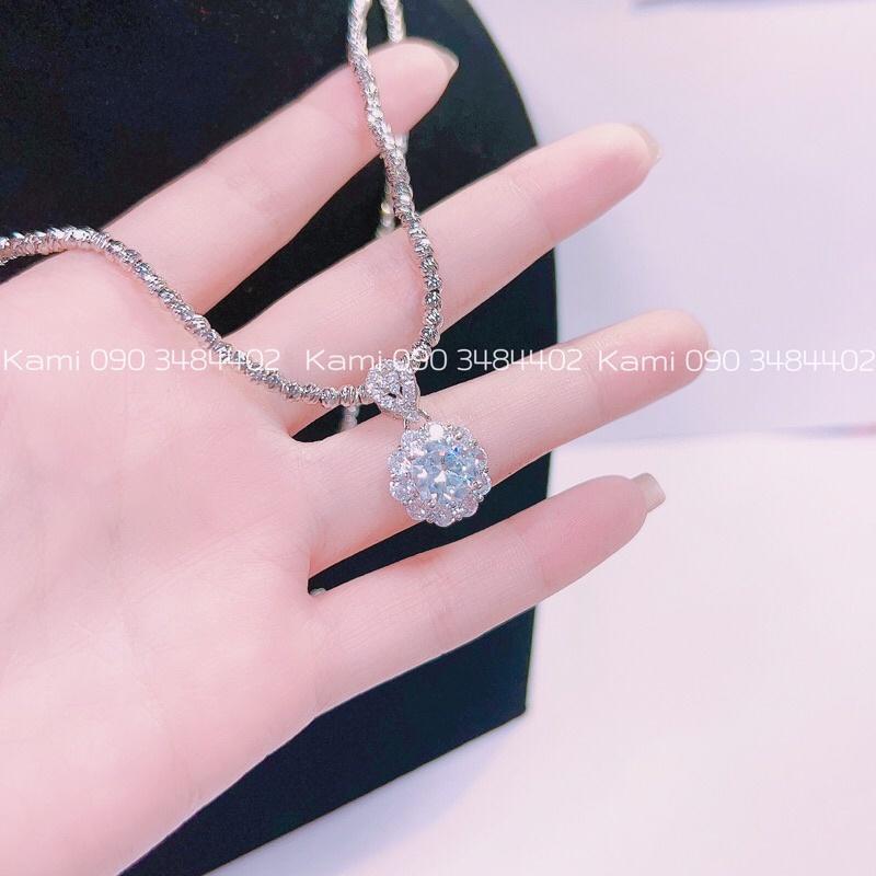 Dây chuyền bi mặt đá xi bạch kim siêu sáng