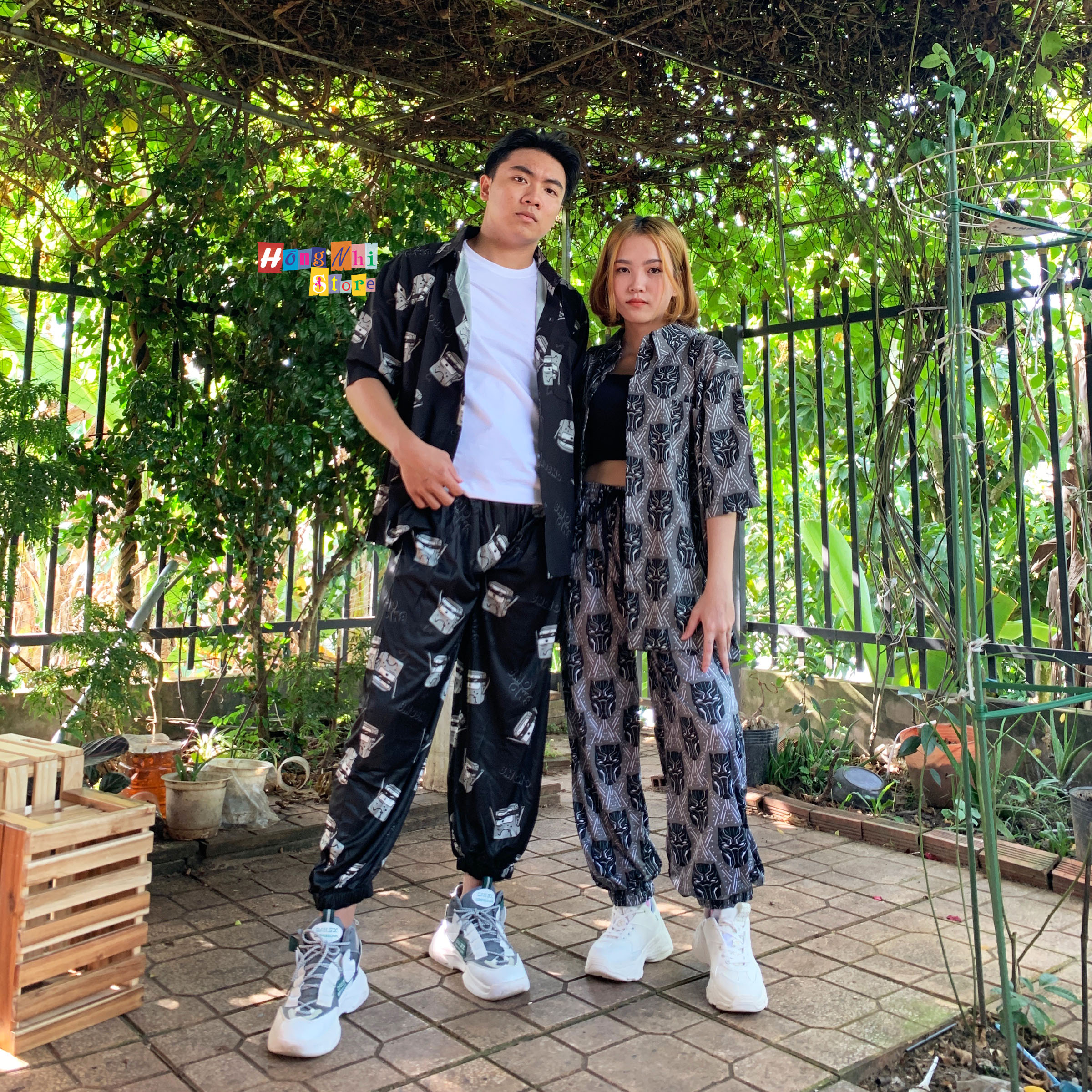Quần Hoạt Hình Dài Bo Lai Hộp BMO Cartoon Pant V2 Oversize Ulzzang Unisex - MM
