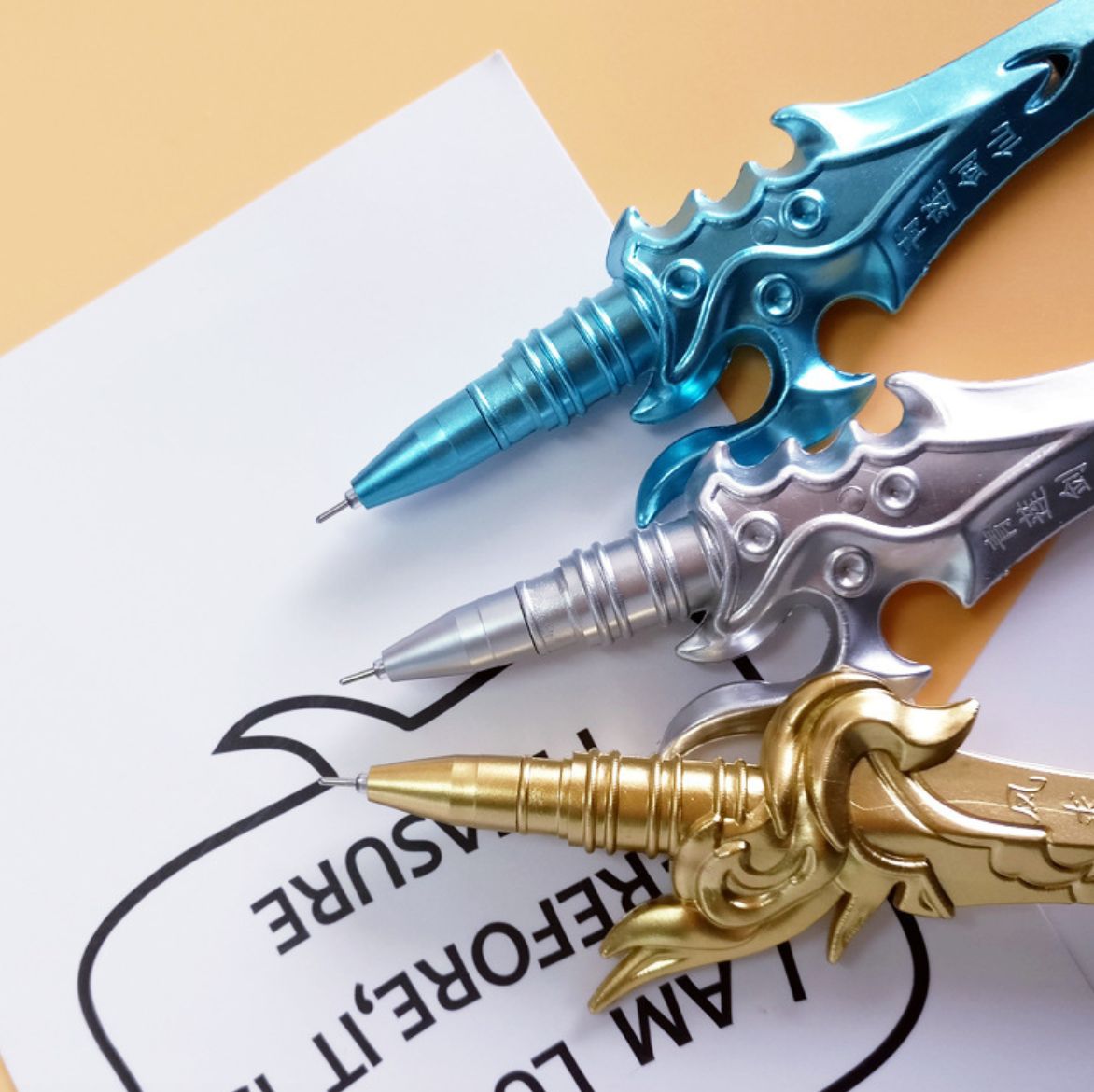 Bút Bi Viết Tạo Hình Huyền Thiết Kiếm Độc Đáo - Bút Bi Nước Văn Phòng Mực Đen