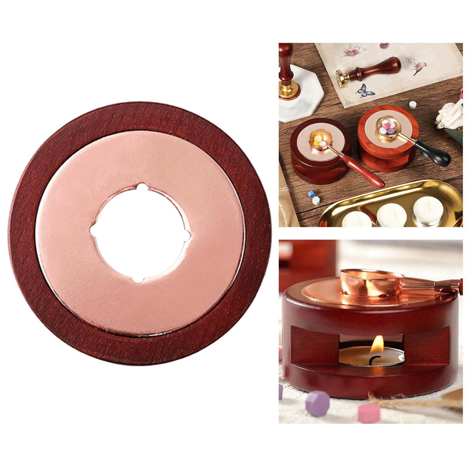 Vintage Wax Seal Solid Wood Frame Melting Glue Beads Heater