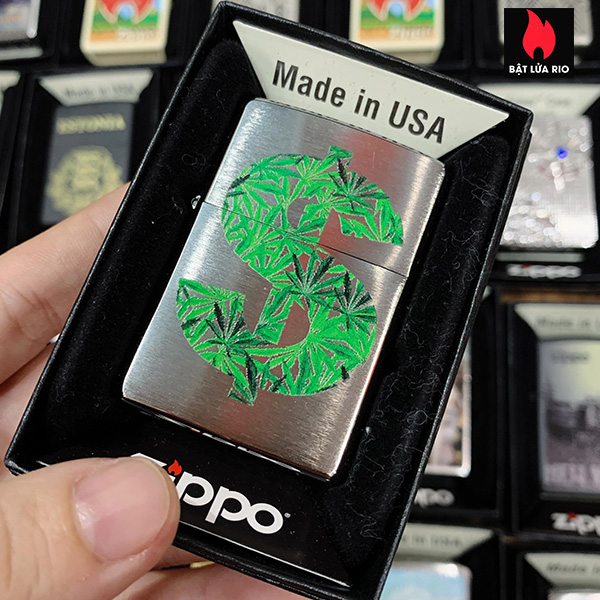 Bật Lửa Zippo 200 Leaf Dollar Design