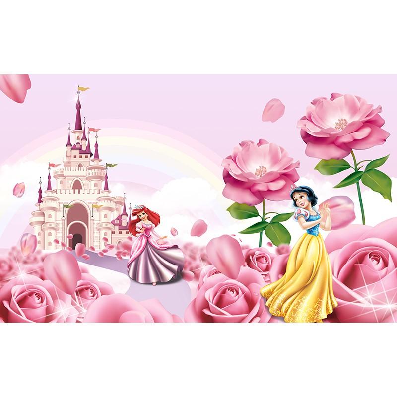 Tranh công chúa HD Disney trang trí phòng bé gái H20171206143327506-tc6 tự chọn mẫu 80 x 50 cm kim sa