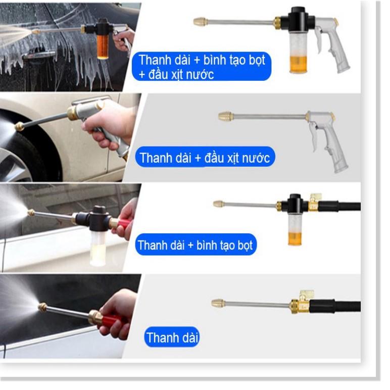 Vòi xịt nước rửa xe áp lực tạo bọt thanh nối dài bằng đồng