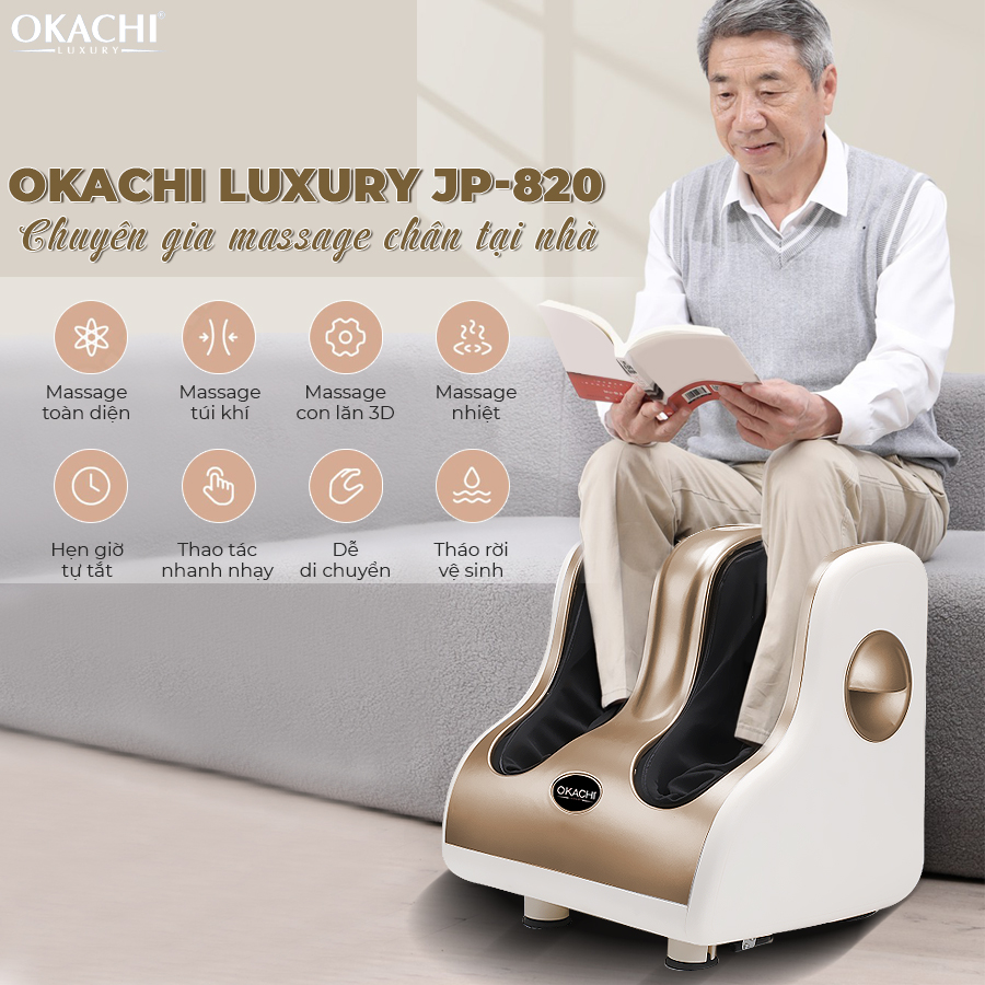 Máy massage chân OKACHI JP-820 (4 motor) 