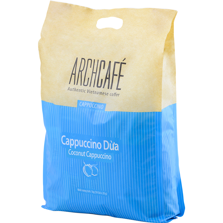 Túi Cà Phê Hòa Tan Archcafe Cappuccino Dừa 50 gói x 20g