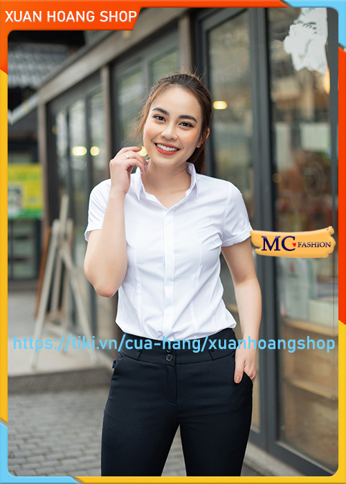 Áo Sơ Mi Trắng Nữ Công Sở Đẹp, Tay Ngắn Cộc Mc Fashion, Size Đủ, Chất Vải Mát, Co Giãn Nhẹ, Đẹp A0068, A635