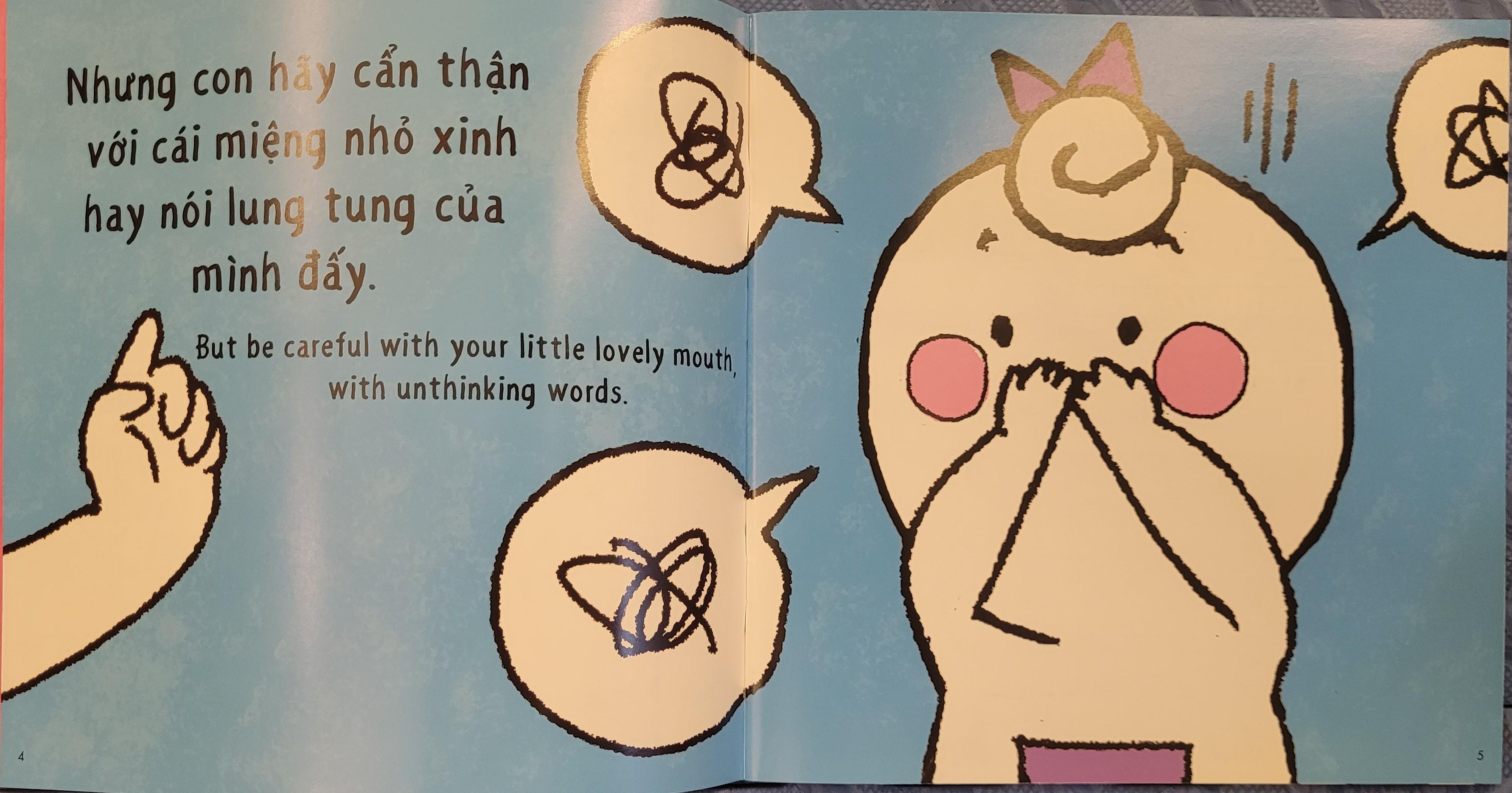 Sách Ehon Miu Bé Nhỏ Phần 2 Song Ngữ - Đừng Nói Dối Nhé