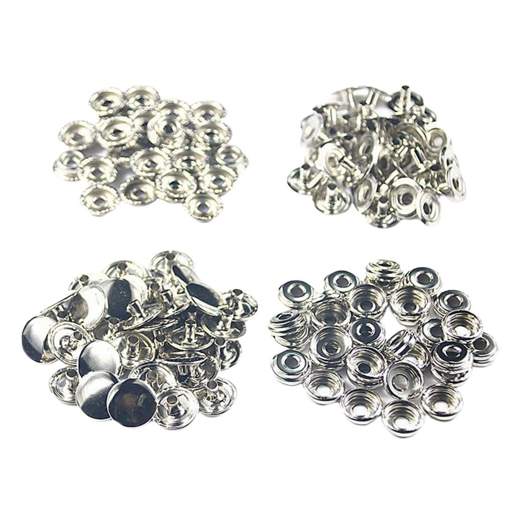 Chốt Khóa 50x Bấm Nút Stud Cho áo Khoác Da Quần Jean Túi Xách