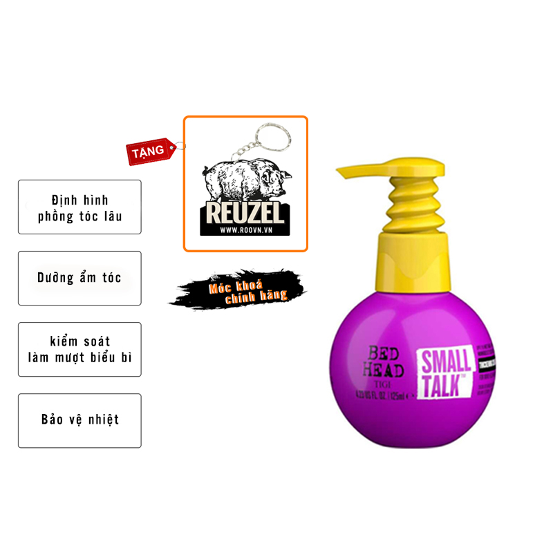 Gel Giữ Nếp Tigi Bed Head Small Talk Cho Tóc Uốn Xoăn  - Tặng móc khoá chính hãng