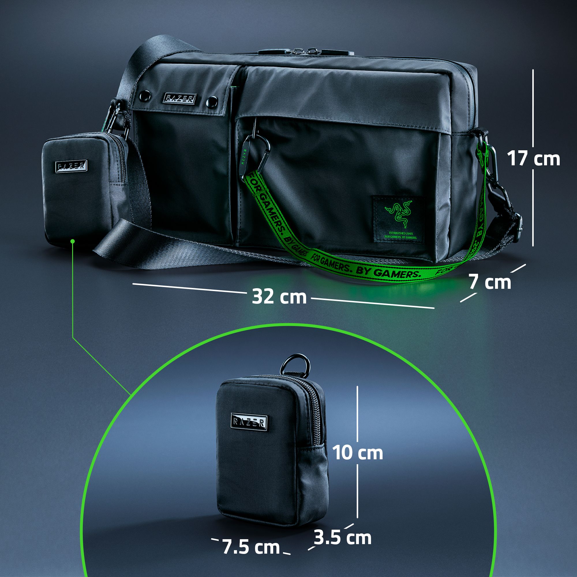 [NEW] Túi đeo chéo Razer Xanthus Crossbody Bag (Hàng chính hãng)