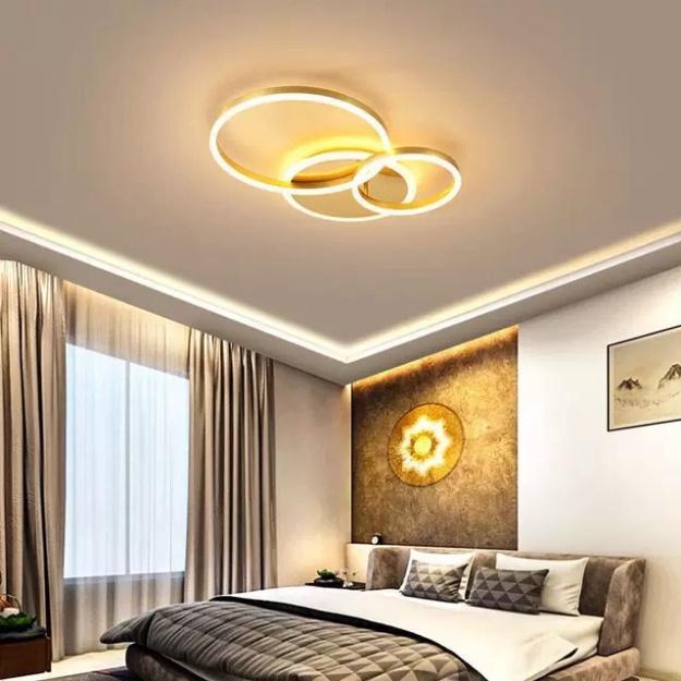 Đèn LED Ốp Trần MN345, LED tô điểm Phòng Khách, Đèn ốp trần phòng nghỉ - 3 hình thức Sáng DT
