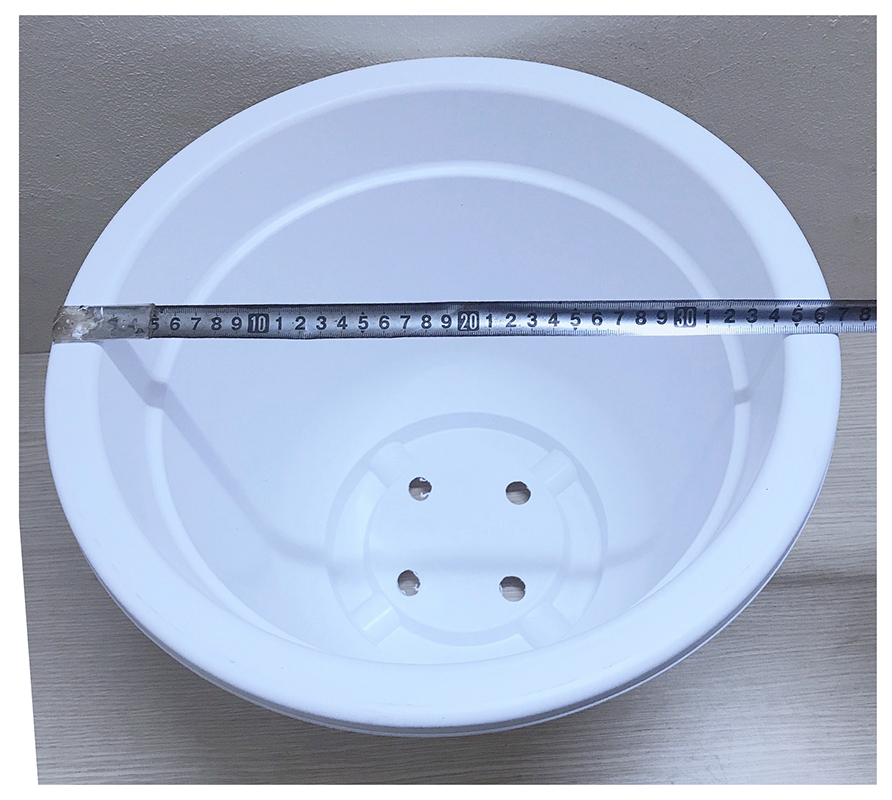 10 Chậu Nhựa BỐN MÙA AB460x360  Hình Tròn Màu Trắng Trồng Hoa, Cây Cảnh Kích Thước: 37x27  Cm