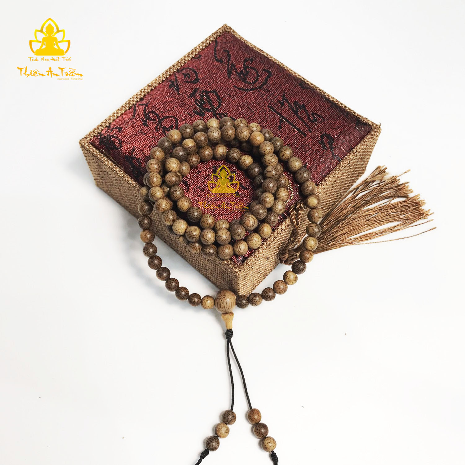 Chuỗi trầm hương 108 hạt - chuỗi trầm hương tốc tự nhiên cao cấp tài lộc hanh thông - Size 6mm