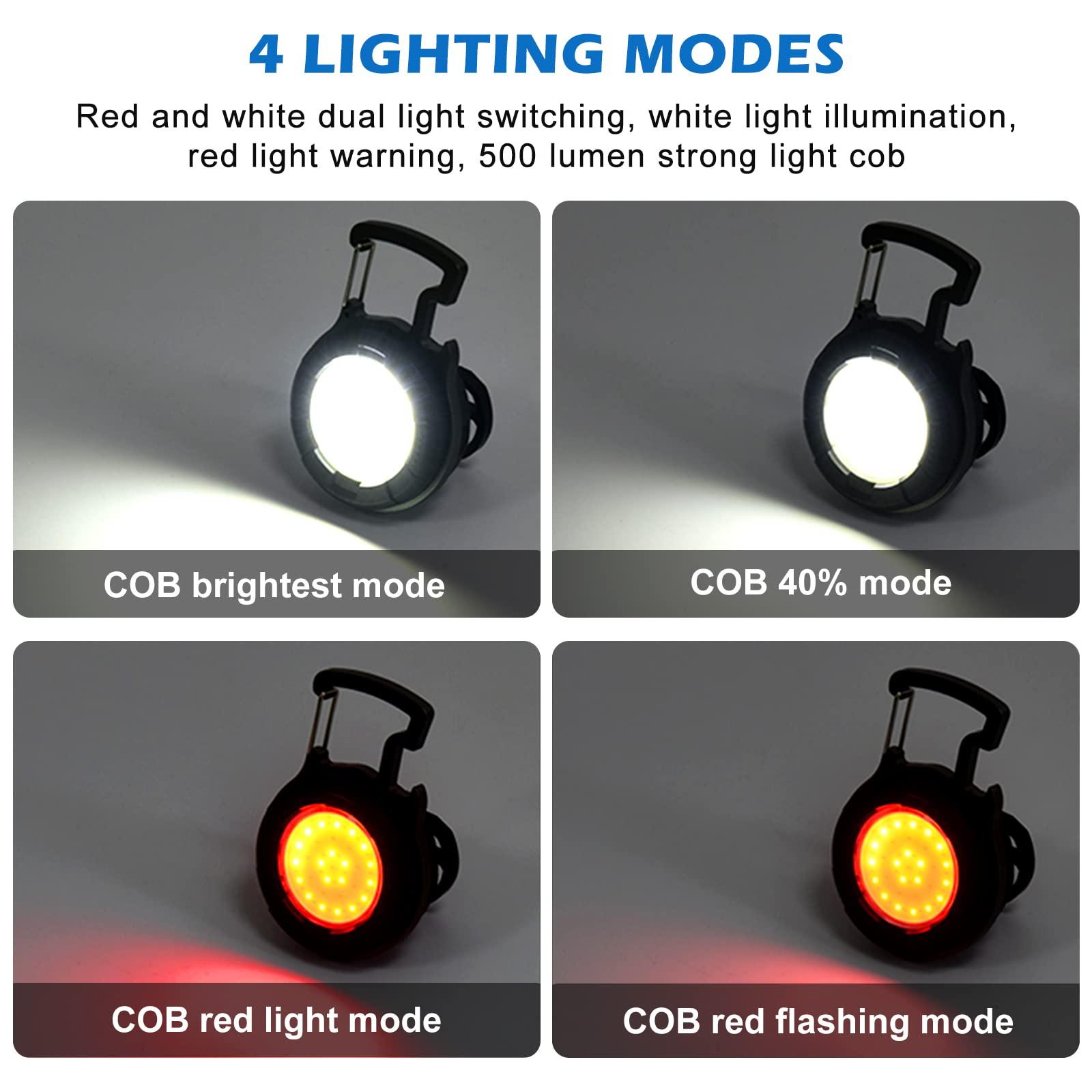 Đèn làm việc LED mini, 2 mảnh đèn kiểm tra có thể sạc lại đèn làm việc bằng đèn pin di động ánh sáng cơ học chống nước để sửa chữa khẩn cấp cắm trại