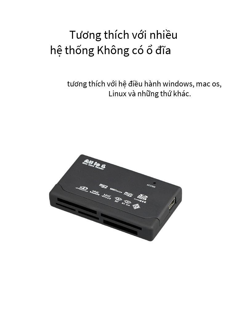 Đảm bảo chất lượng Đầu đọc thẻ USB2.0 hộp mật khẩu thẻ nhớ điện thoại di động tất cả trong một Đầu đọc thẻ tốc độ cao 6 trong một TF/CF