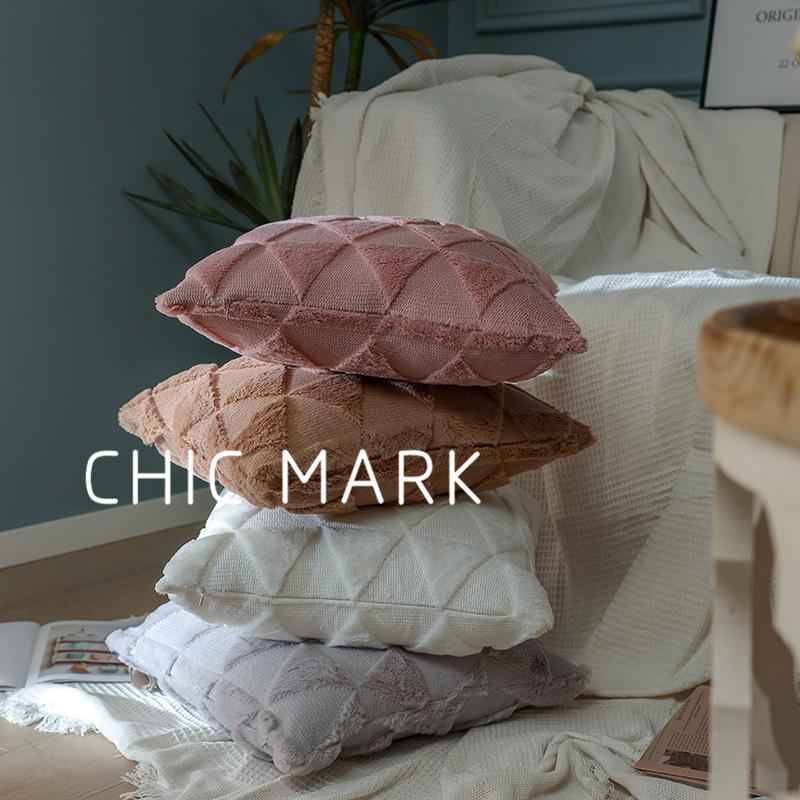 Ins Hình Học Tam Giác Sang Trọng Vỏ Gối Phòng Ngủ Ghế Sofa Đệm Lót Ghế Ô Tô Mô Hình Phòng Phòng Khách Tùy Chỉnh Gối Vuông