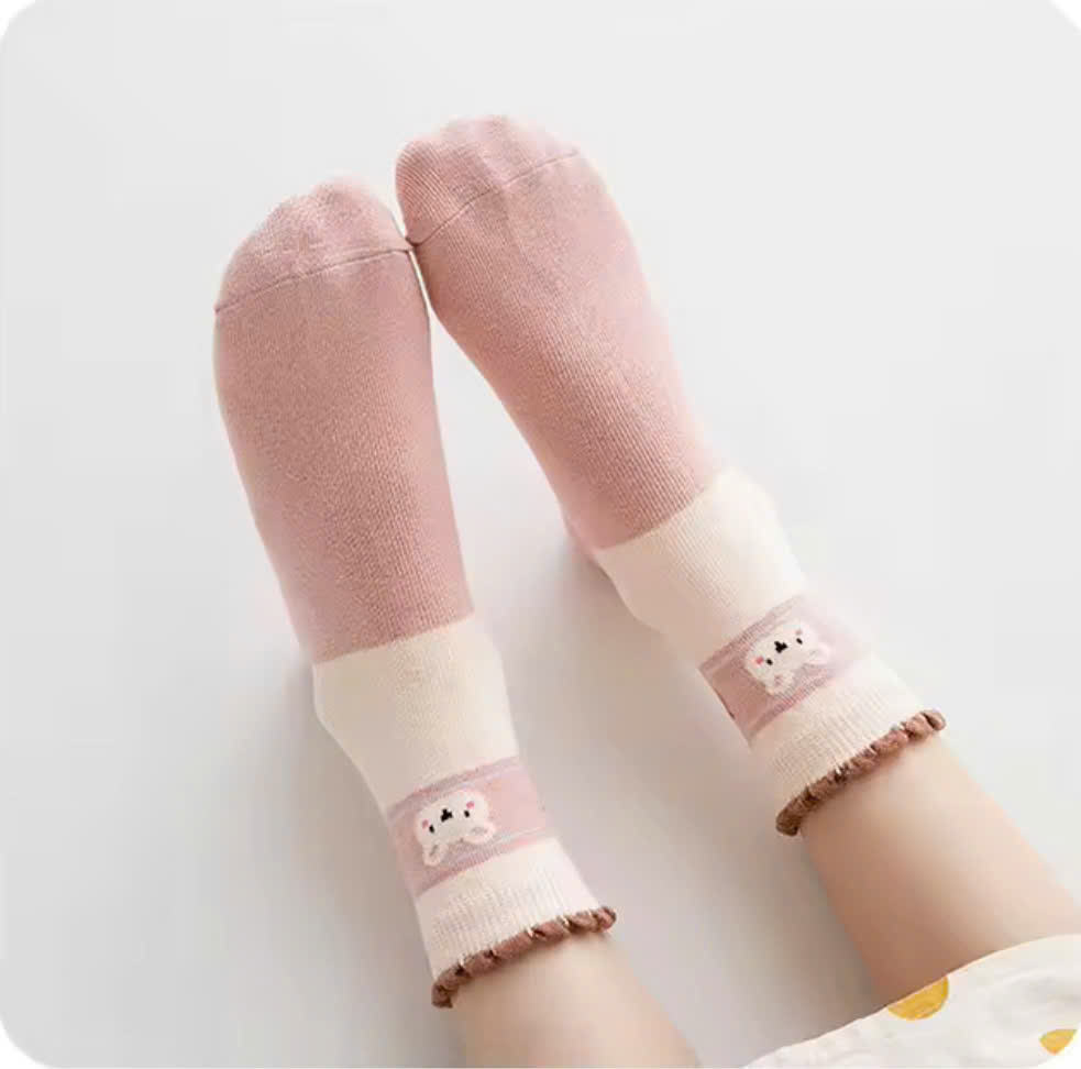 SET 5 ĐÔI TẤT VỚ 35 DỄ THƯƠNG TỪ 1-12 TUỔI DÀNH CHO BÉ GÁI