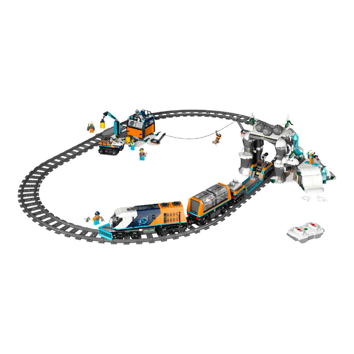 LEGO CITY 60470 Đồ Chơi Lắp Ráp Tàu Lửa Khám Phá Bắc Cực (1517 chi tiết)