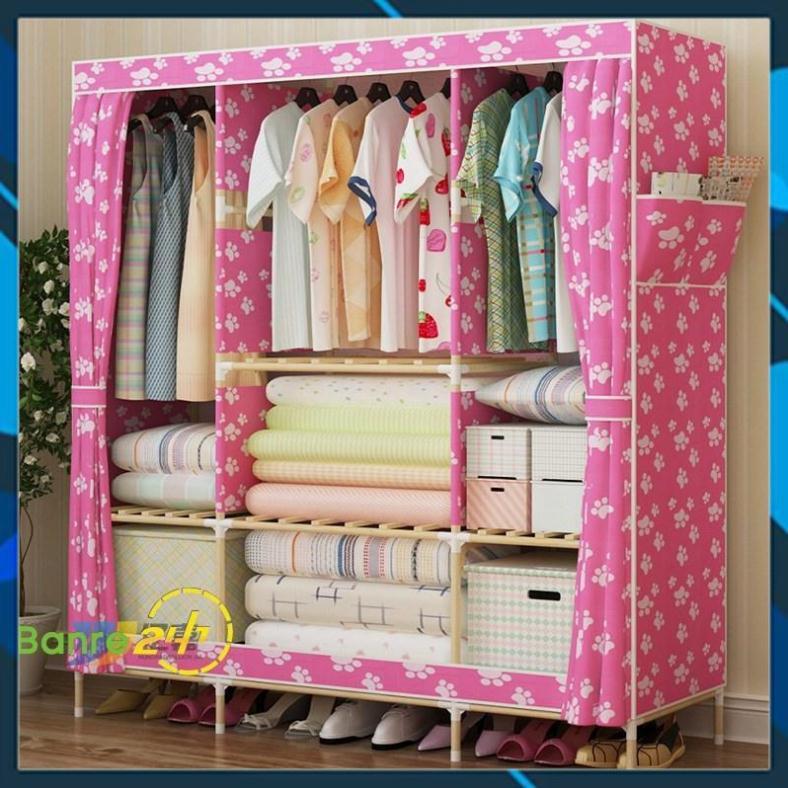 TỦ GỖ CAO CẤP 3 BUỒNG 8 NGĂN