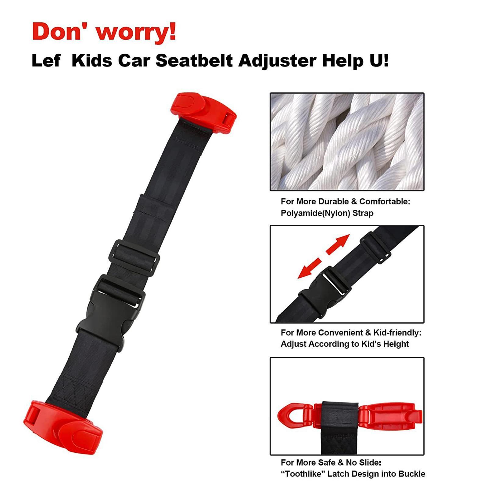 Car Seat Belt Adjuster for Kids Auto Safety Belt for Adults Fixed Carry