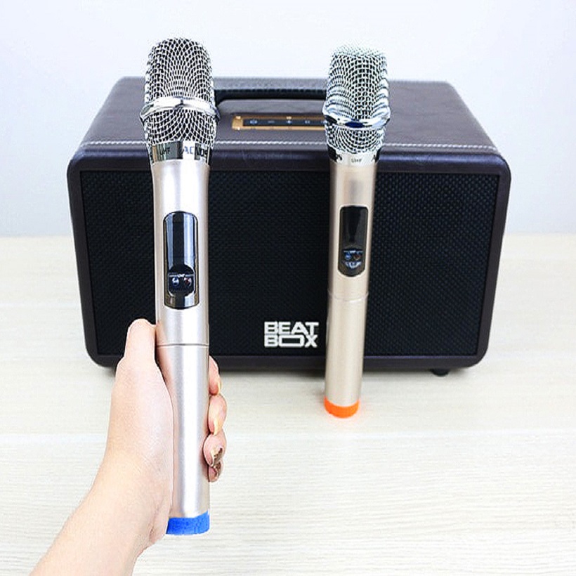 Dàn Karaoke di động Beatbox Acnos AKS360ME - Tặng kèm 2 Micro không dây UHF - Hàng chính hãng