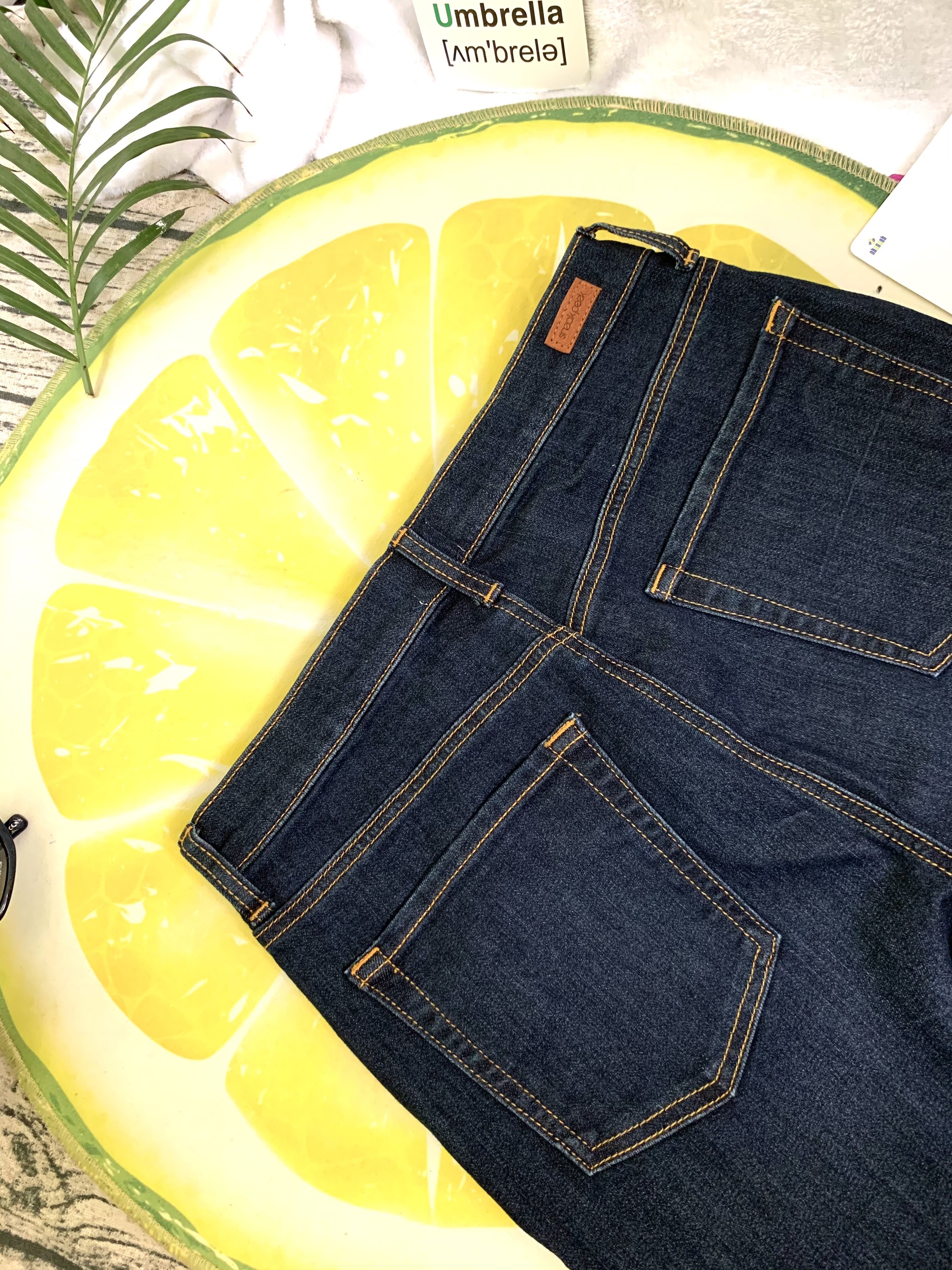 Quần jeans denim bigsize chần chỉ nổi