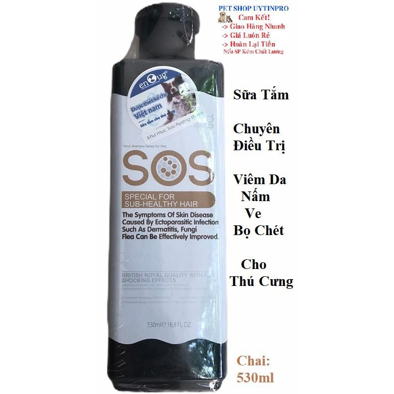 SỮA TẮM SOS CHO THÚ CƯNG CHÓ MÈO Chai 530ml Hàng chính hãng